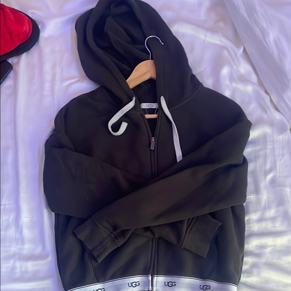 UGG Black Hoodie with White Accents